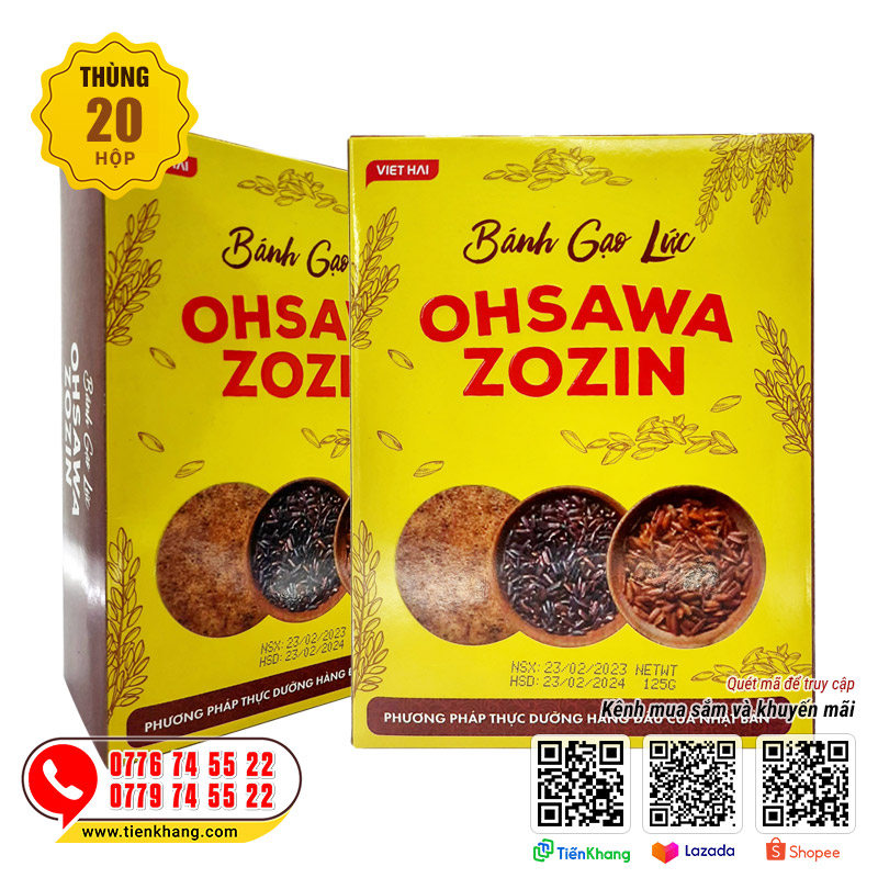 Bánh gạo lứt Ohsawa Zozin vị nguyên bản