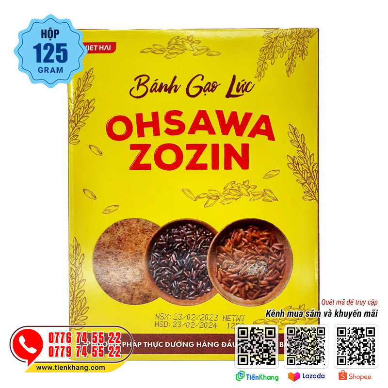 Bánh gạo lứt Ohsawa Zozin vị nguyên chất