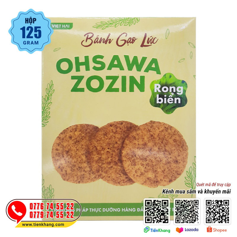 Công dụng của bánh gạo lứt Ohsawa Zozin vị rong biển